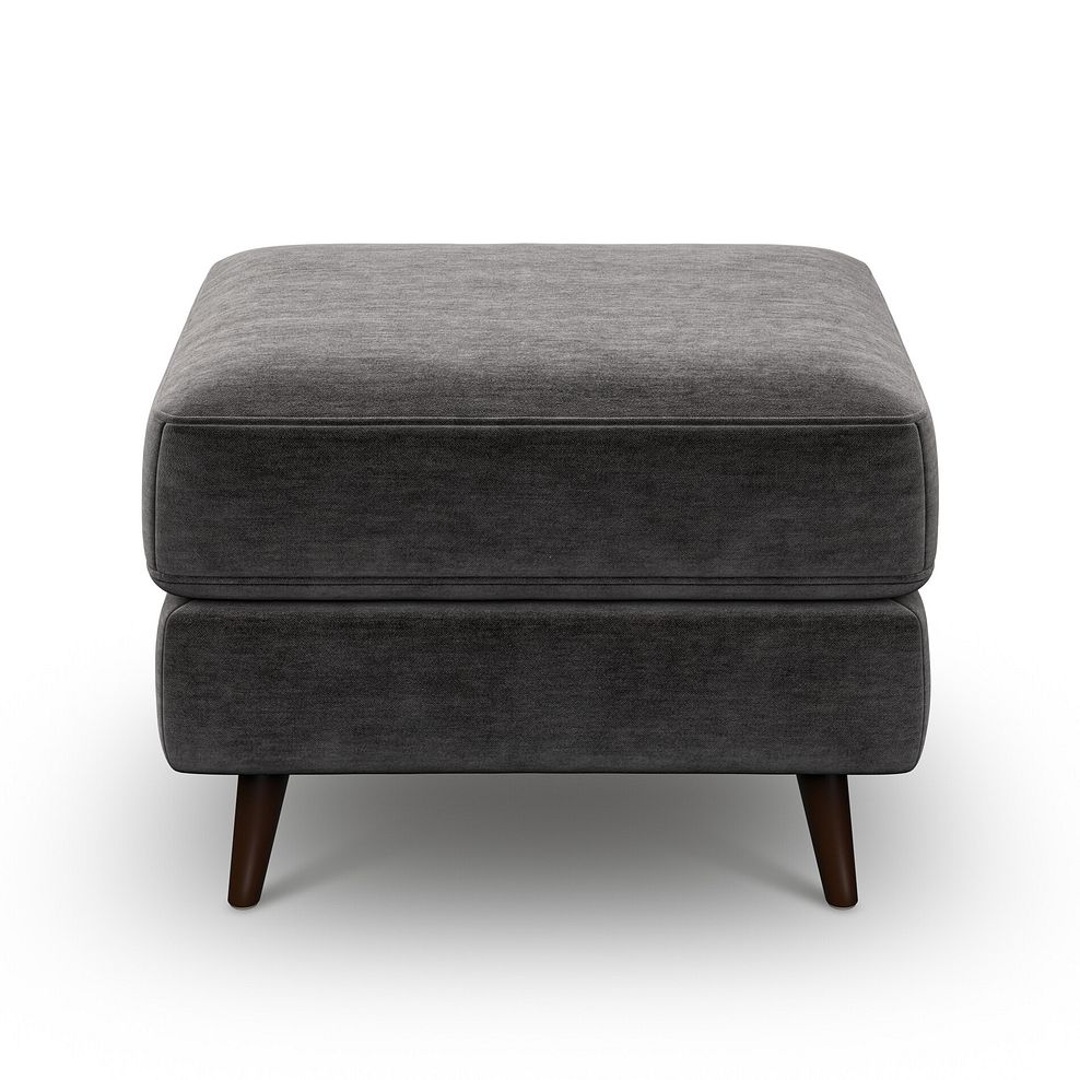 Nova Footstool in Canna Dark Grey Fabric 2