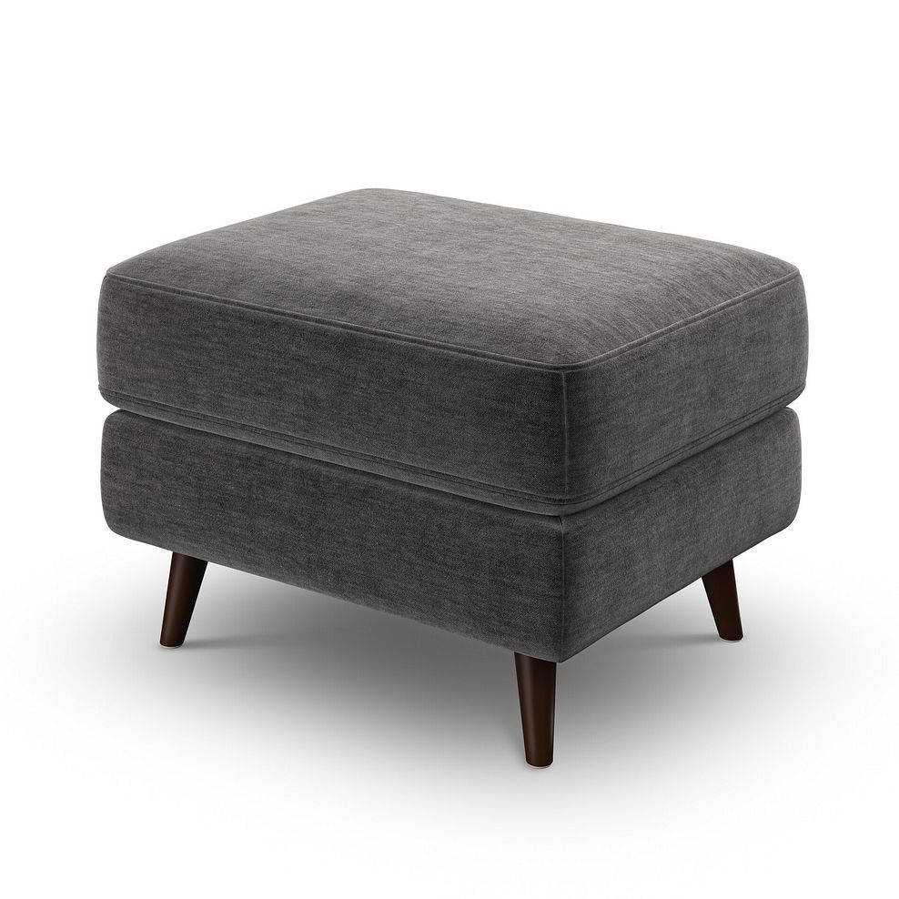 Nova Footstool in Canna Dark Grey Fabric 3