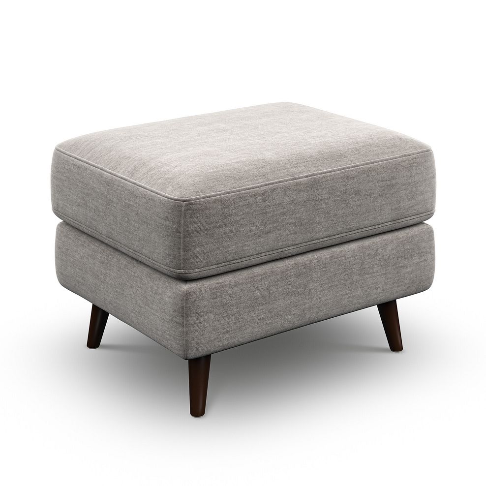 Nova Footstool in Canna Grey Fabric 3