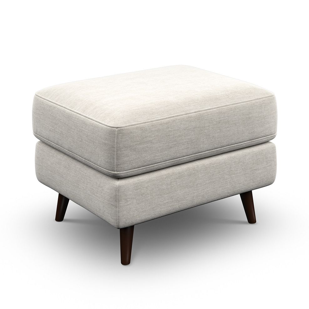Nova Footstool in Canna Light Grey Fabric 1