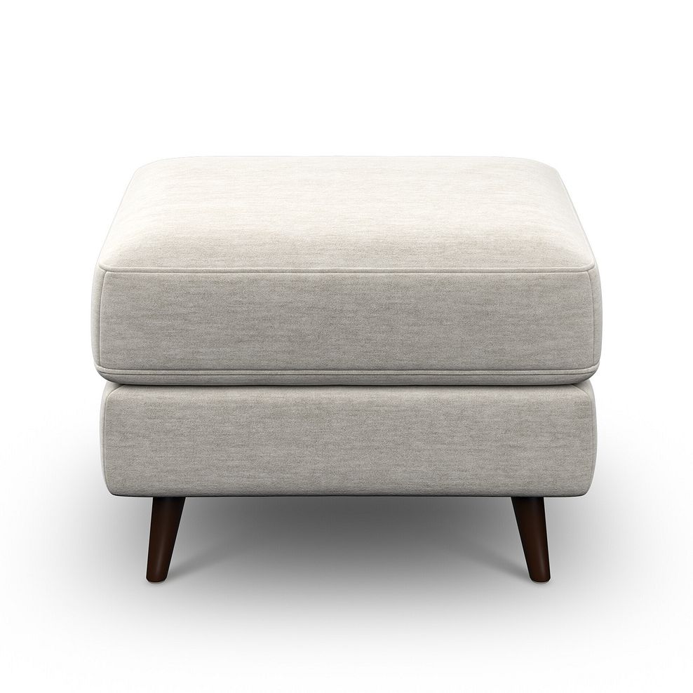 Nova Footstool in Canna Light Grey Fabric 2