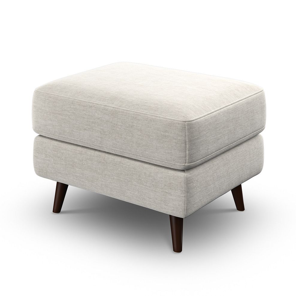 Nova Footstool in Canna Light Grey Fabric 3
