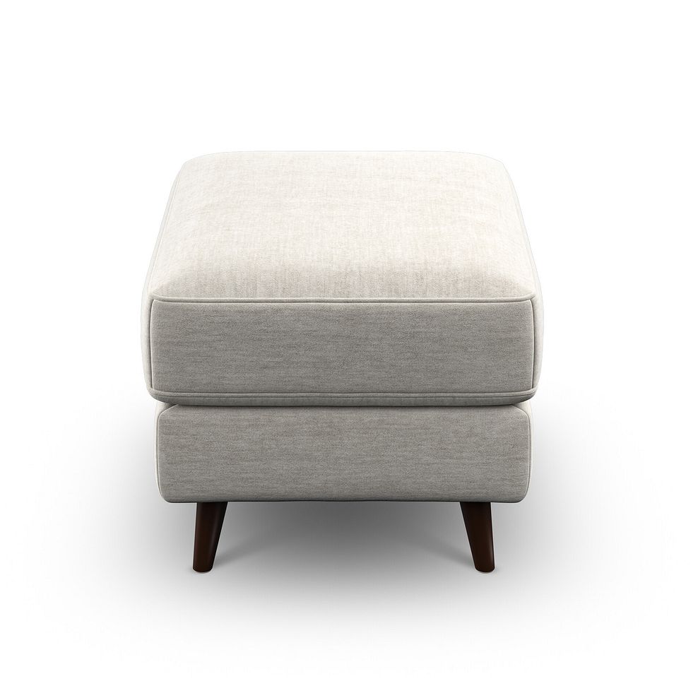 Nova Footstool in Canna Light Grey Fabric 4