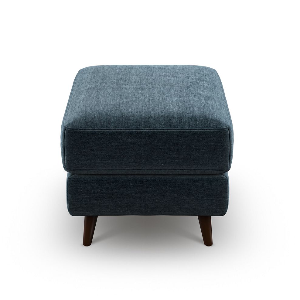 Nova Footstool in Canna Steel Blue Fabric 4