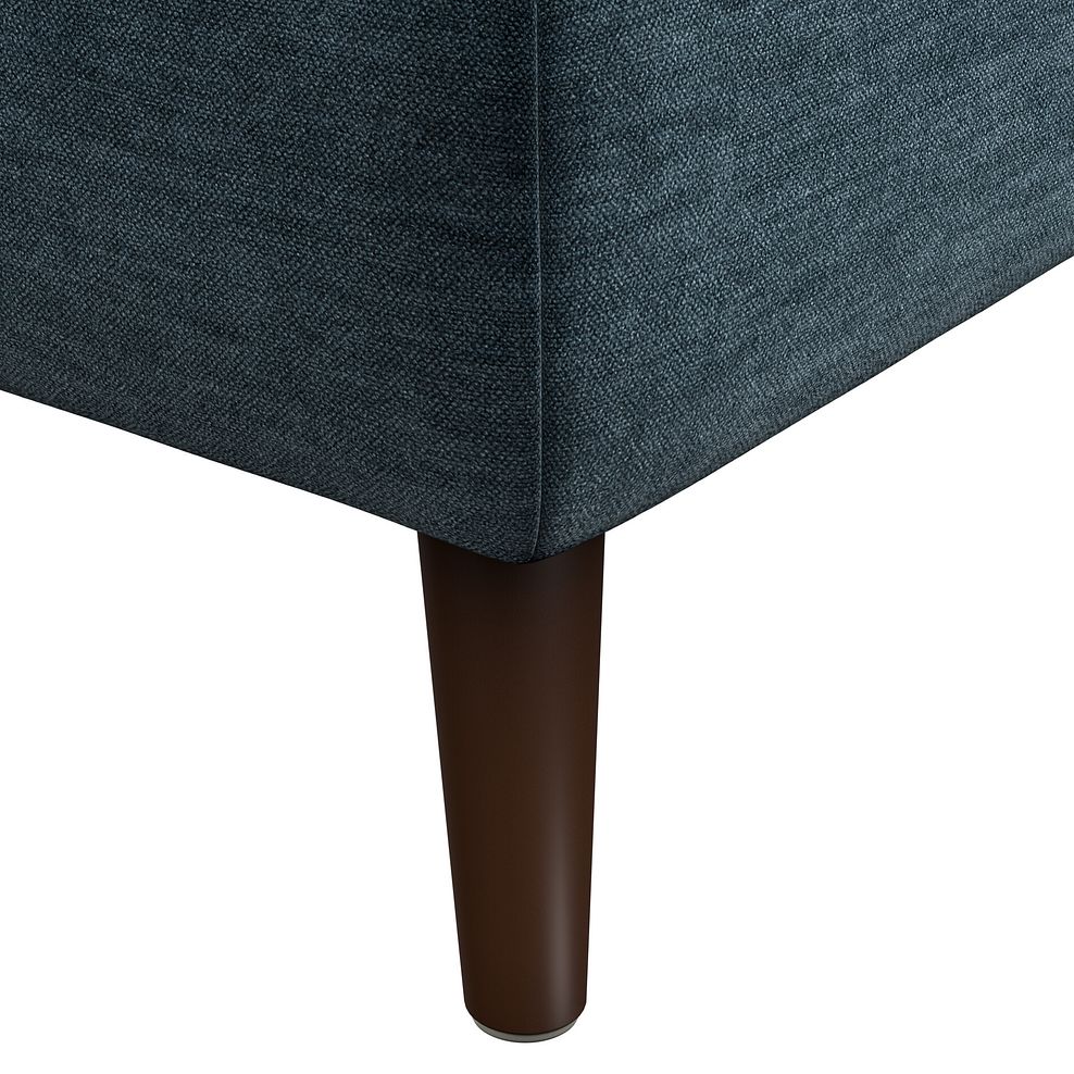 Nova Footstool in Canna Steel Blue Fabric 5