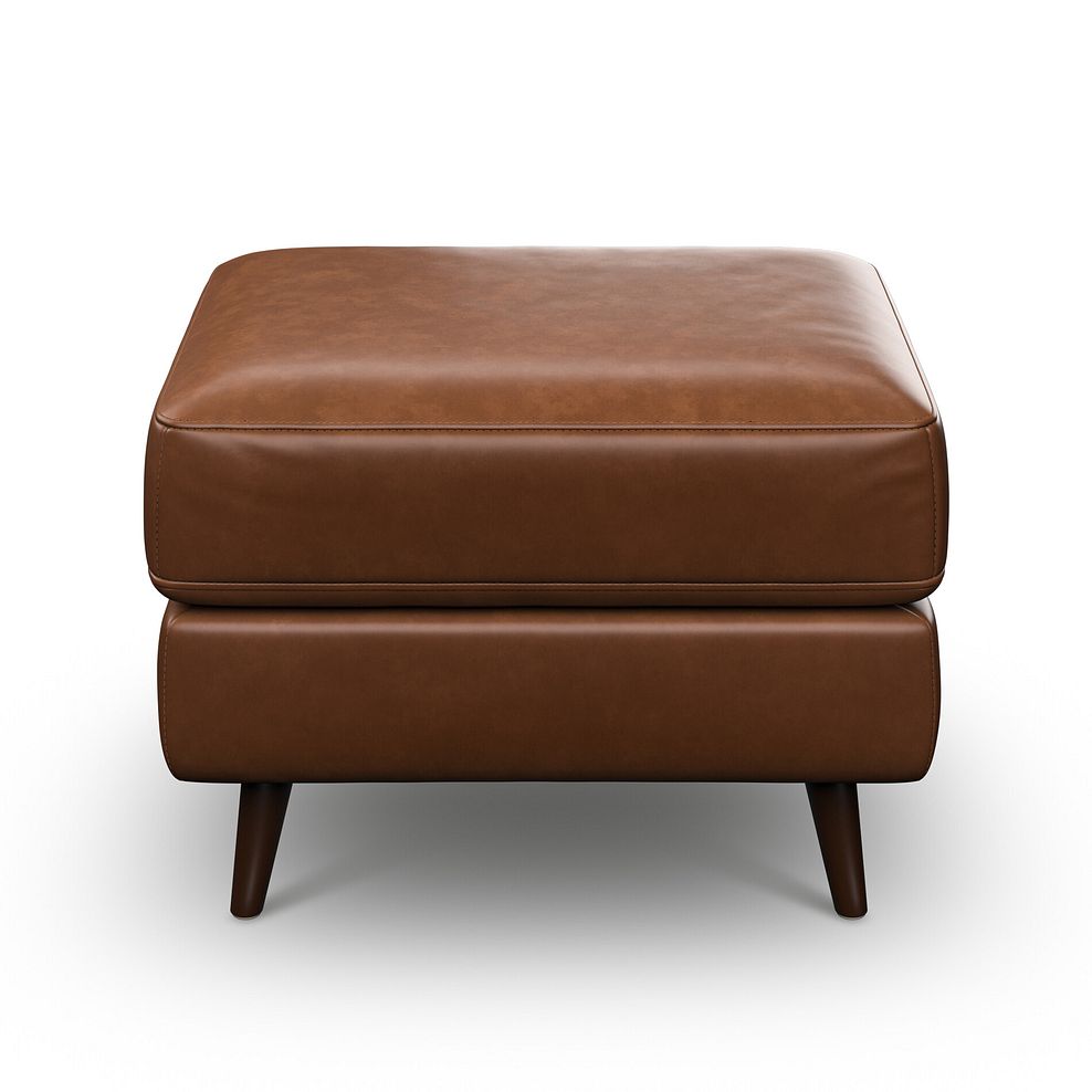 Nova Footstool in Chestnut Brown leather 2