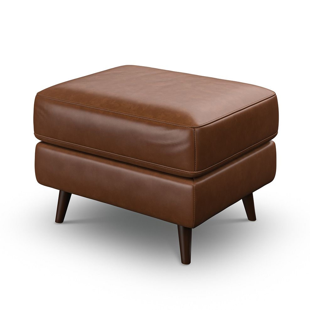 Nova Footstool in Chestnut Brown leather 3