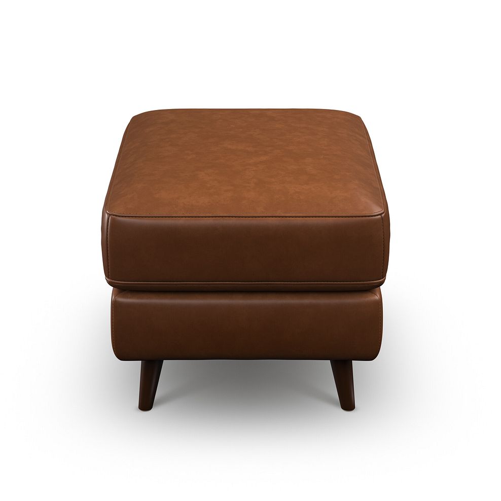Nova Footstool in Chestnut Brown leather 4