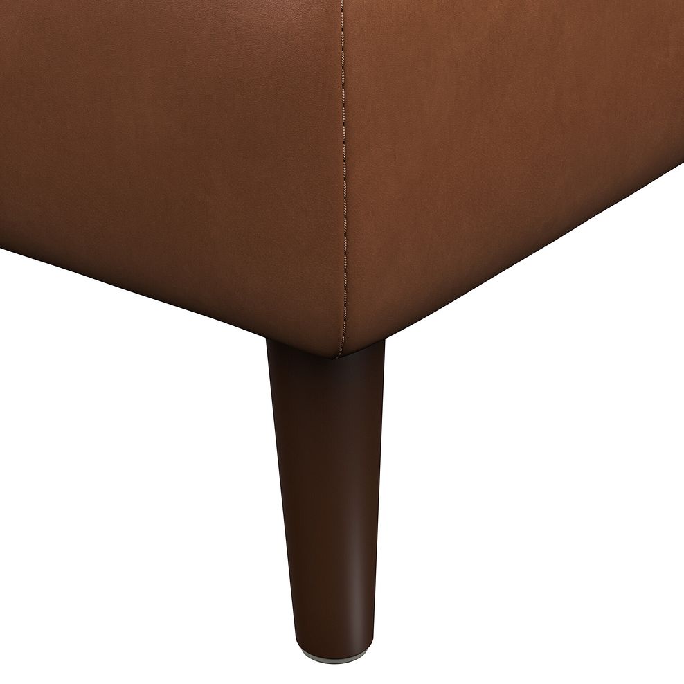 Nova Footstool in Chestnut Brown leather 5