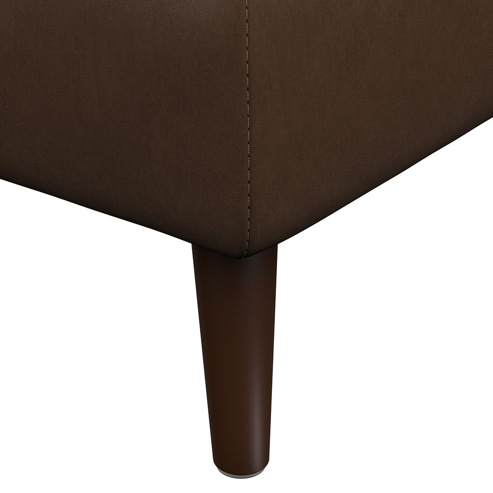 Nova Footstool in Dark Brown Leather 5