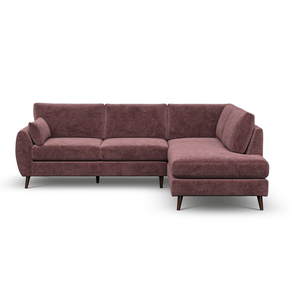 Nova Left Hand Corner Chaise Sofa in Arlan Rosewood Fabric 2