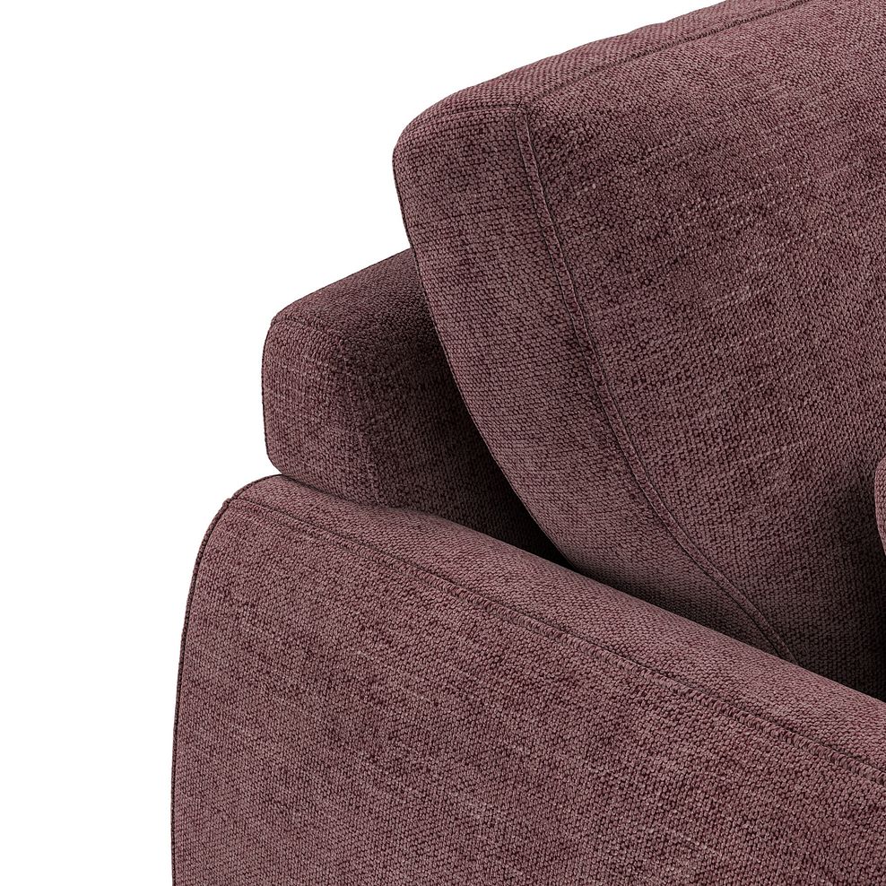 Nova Left Hand Corner Chaise Sofa in Arlan Rosewood Fabric 7