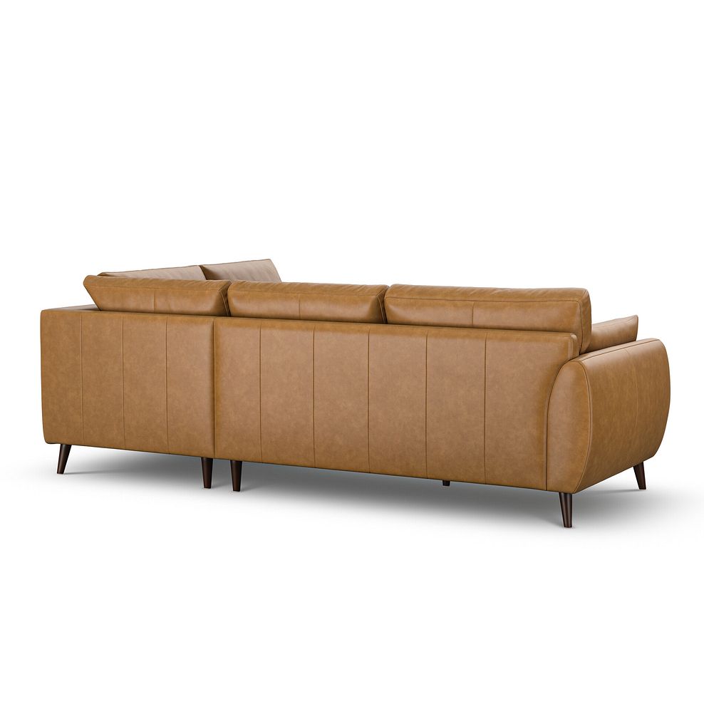 Nova Left Hand Corner Chaise Sofa in Brown Leather 3