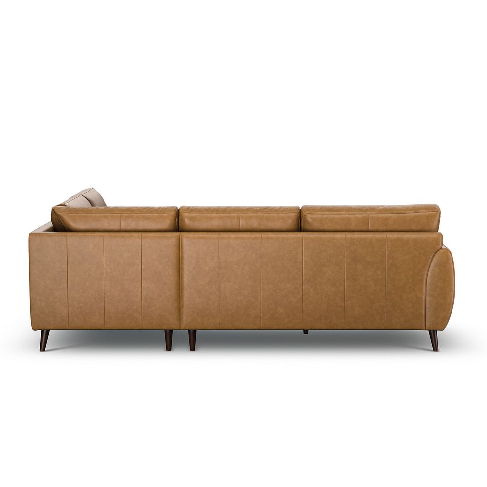 Nova Left Hand Corner Chaise Sofa in Brown Leather 4