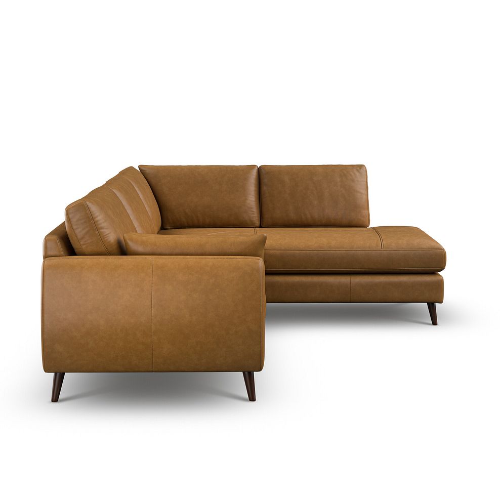 Nova Left Hand Corner Chaise Sofa in Brown Leather 5