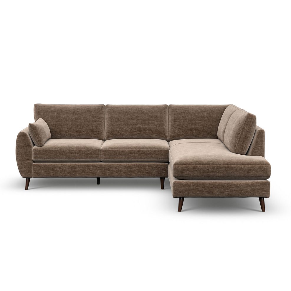 Nova Left Hand Corner Chaise Sofa in Canna Cocoa Fabric 2