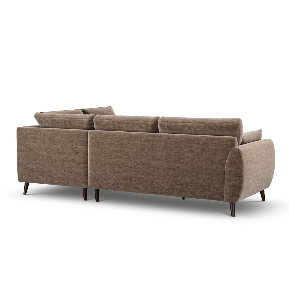 Nova Left Hand Corner Chaise Sofa in Canna Cocoa Fabric 3