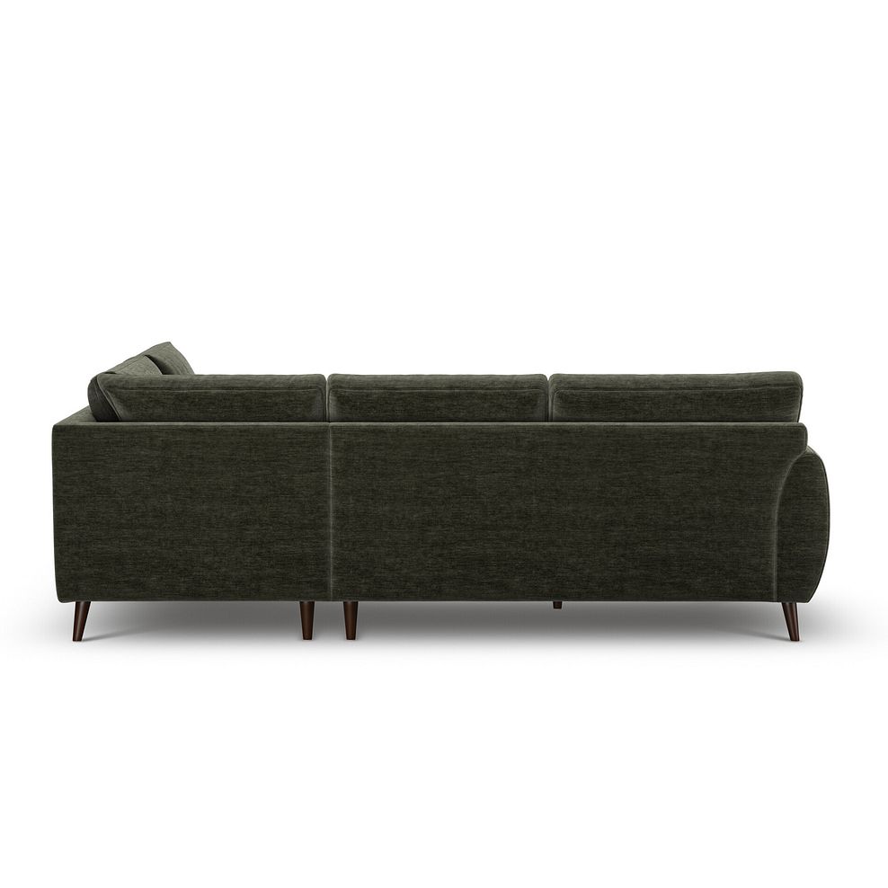 Nova Left Hand Corner Chaise Sofa in Canna Dark Green Fabric 4