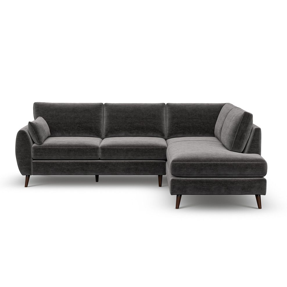 Nova Left Hand Corner Chaise Sofa in Canna Dark Grey Fabric 2
