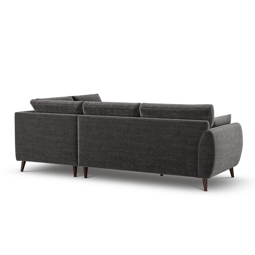 Nova Left Hand Corner Chaise Sofa in Canna Dark Grey Fabric 3