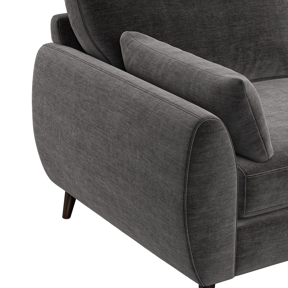 Nova Left Hand Corner Chaise Sofa in Canna Dark Grey Fabric 8