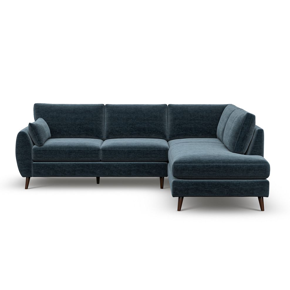 Nova Left Hand Corner Chaise Sofa in Canna Steel Blue Fabric 2