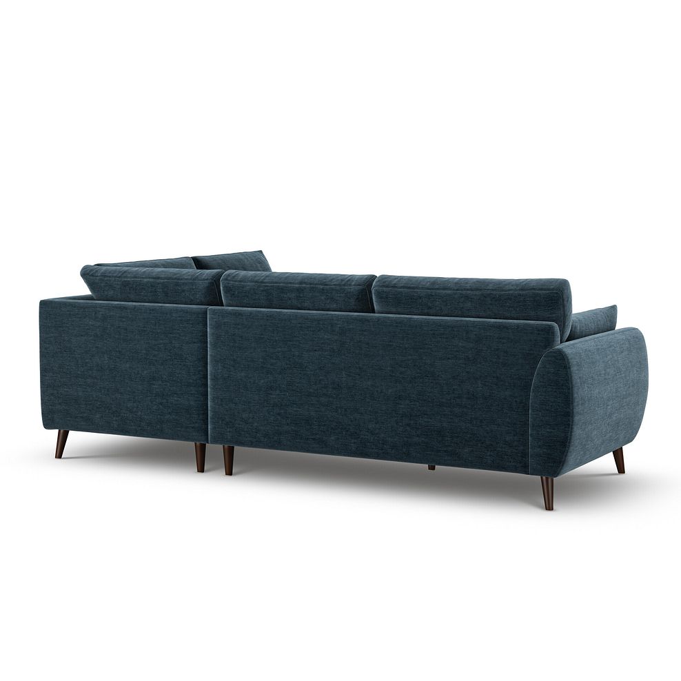 Nova Left Hand Corner Chaise Sofa in Canna Steel Blue Fabric 3
