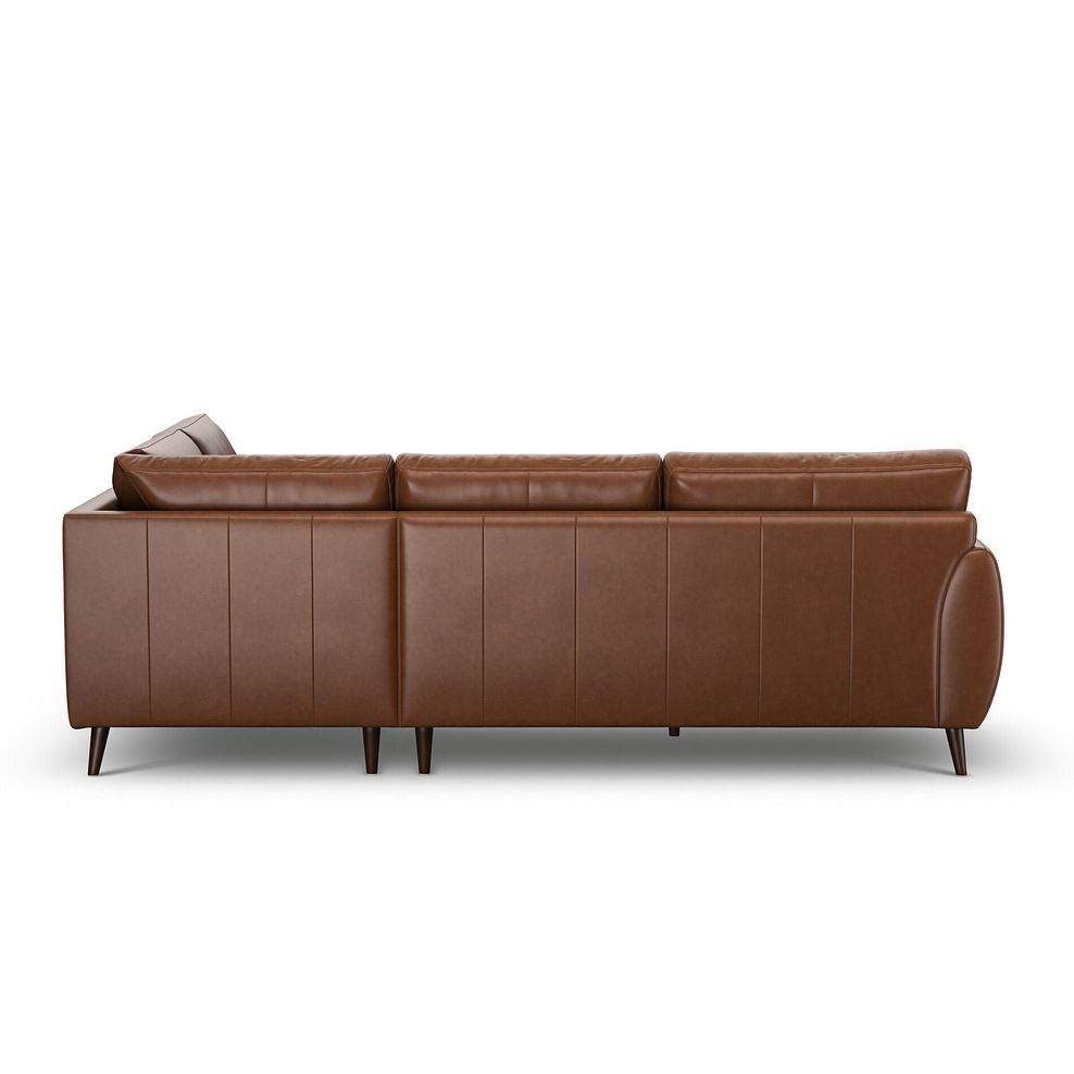 Nova Left Hand Corner Chaise Sofa in Chestnut Brown leather 4