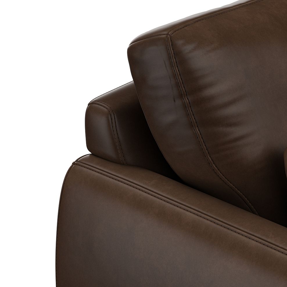 Nova Left Hand Corner Chaise Sofa in Dark Brown Leather 7
