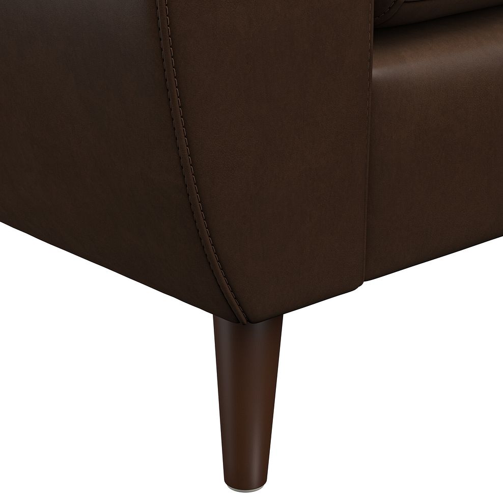 Nova Left Hand Corner Chaise Sofa in Dark Brown Leather 9