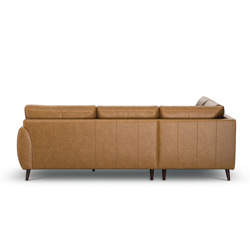 Nova Right Hand Corner Chaise Sofa in Brown Leather 4