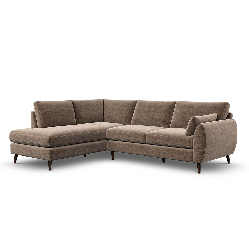 Nova Right Hand Corner Chaise Sofa in Canna Cocoa Fabric 1