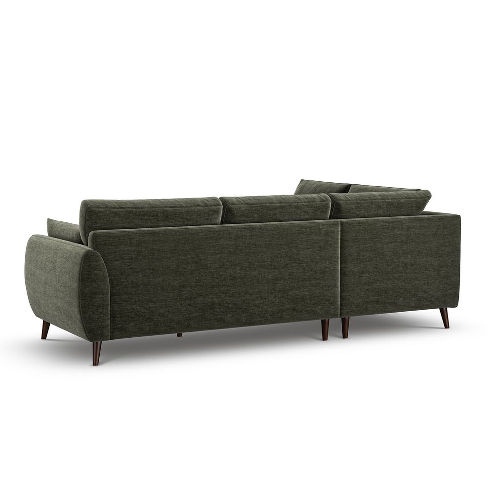 Nova Right Hand Corner Chaise Sofa in Canna Dark Green Fabric 3