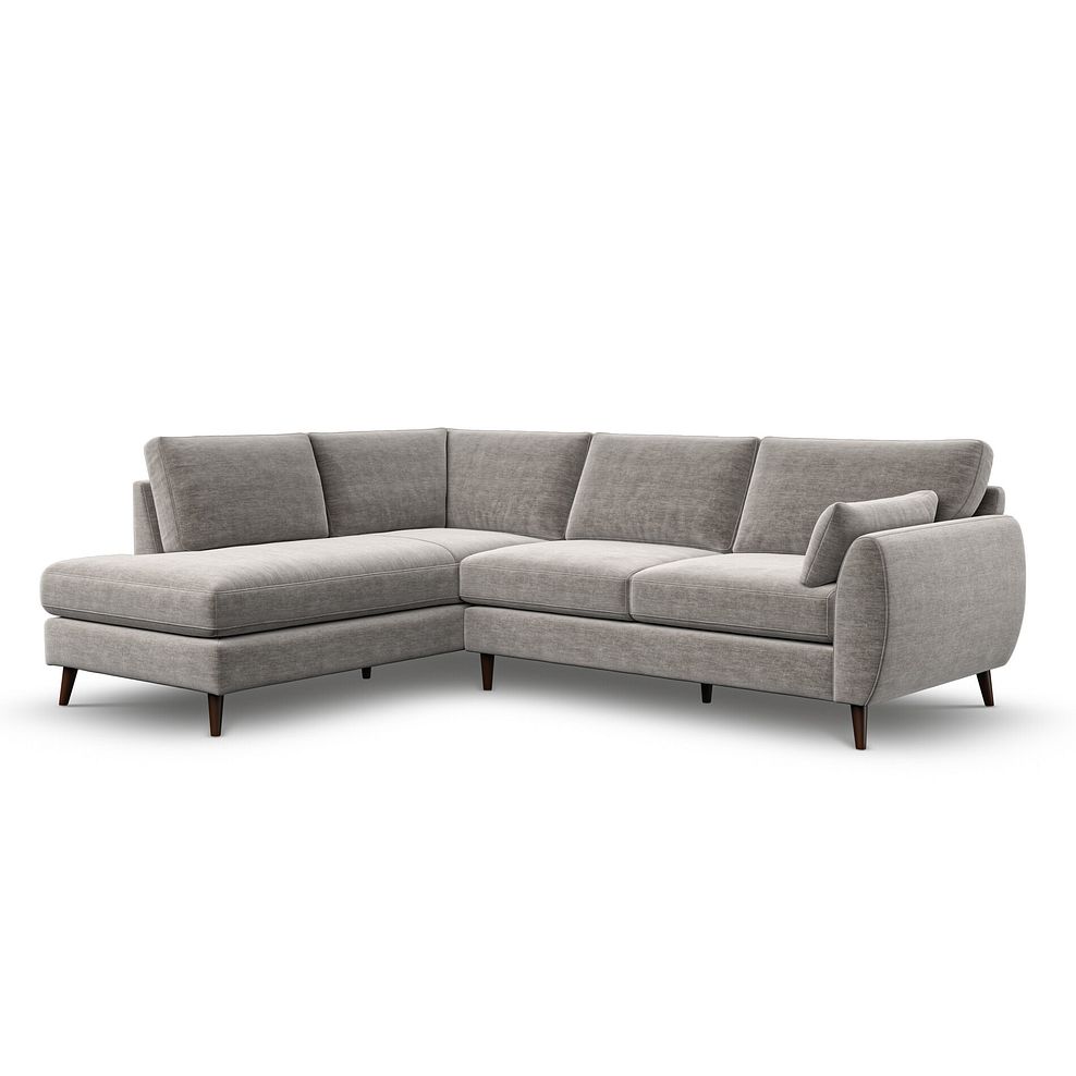 Nova Right Hand Corner Chaise Sofa in Canna Grey Fabric 1