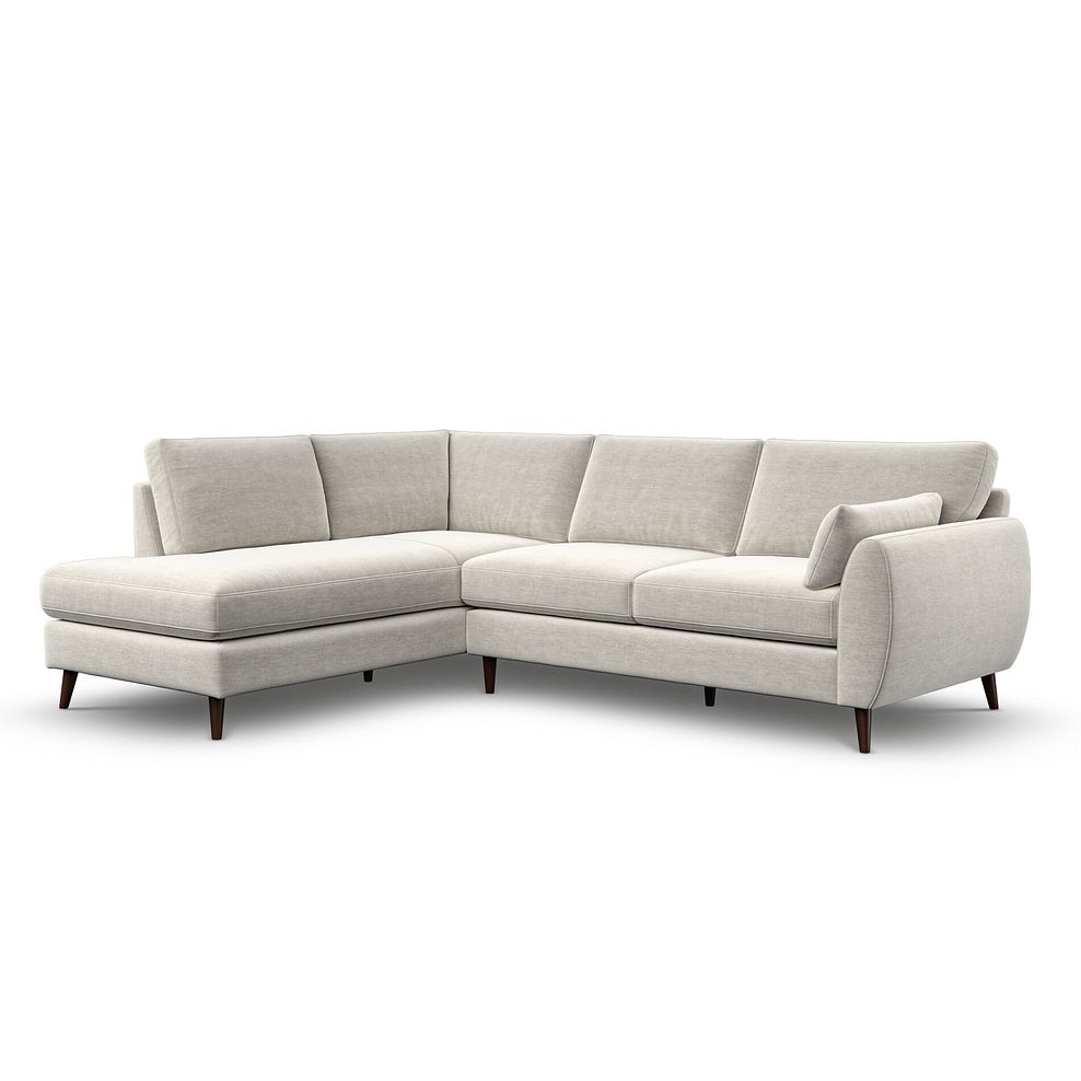 Nova Right Hand Corner Chaise Sofa in Canna Light Grey Fabric 1