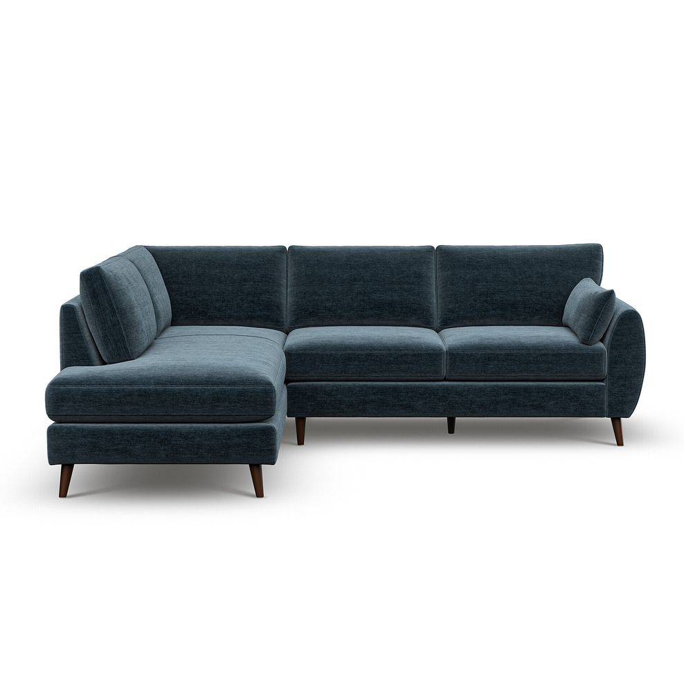 Nova Right Hand Corner Chaise Sofa in Canna Steel Blue Fabric 2