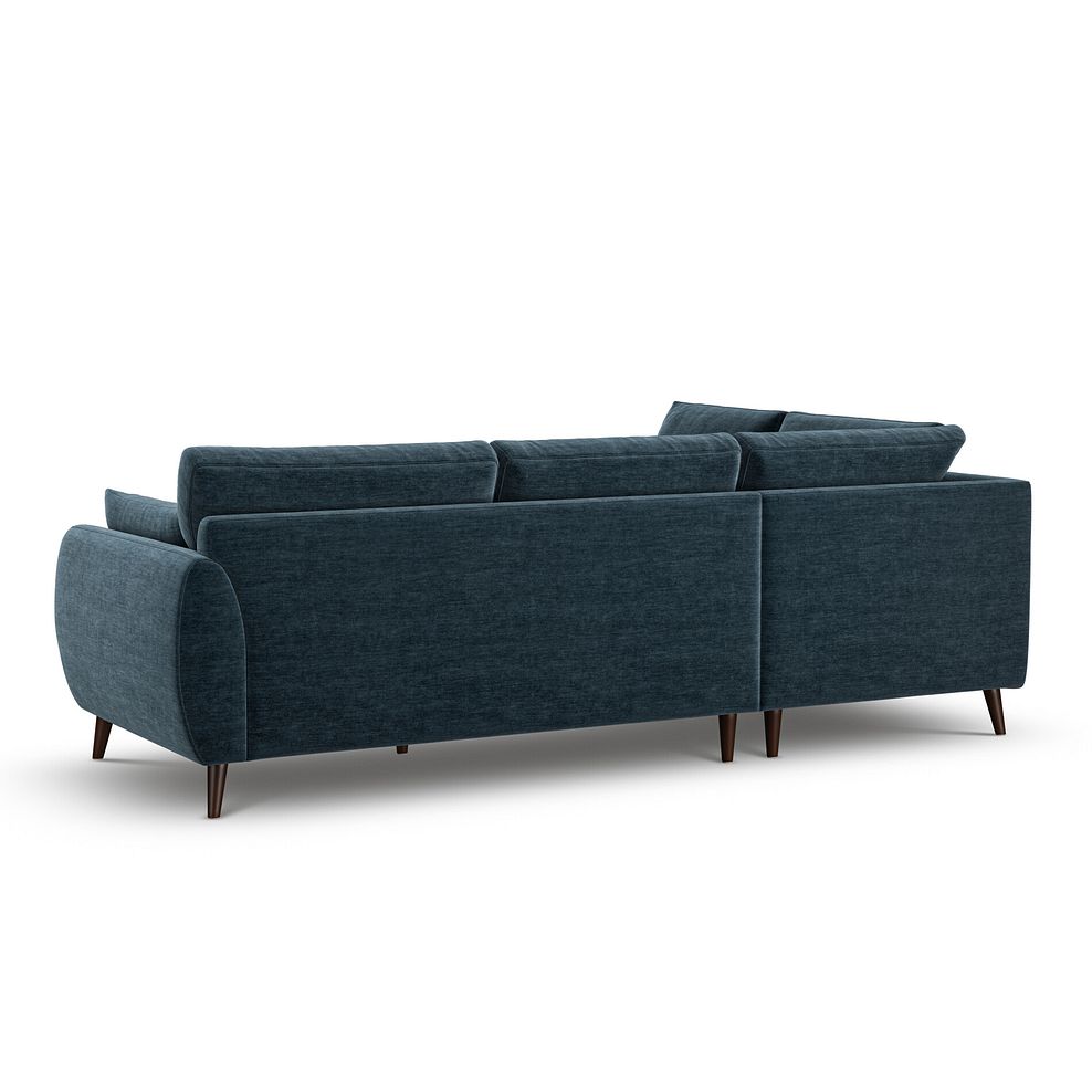 Nova Right Hand Corner Chaise Sofa in Canna Steel Blue Fabric 3