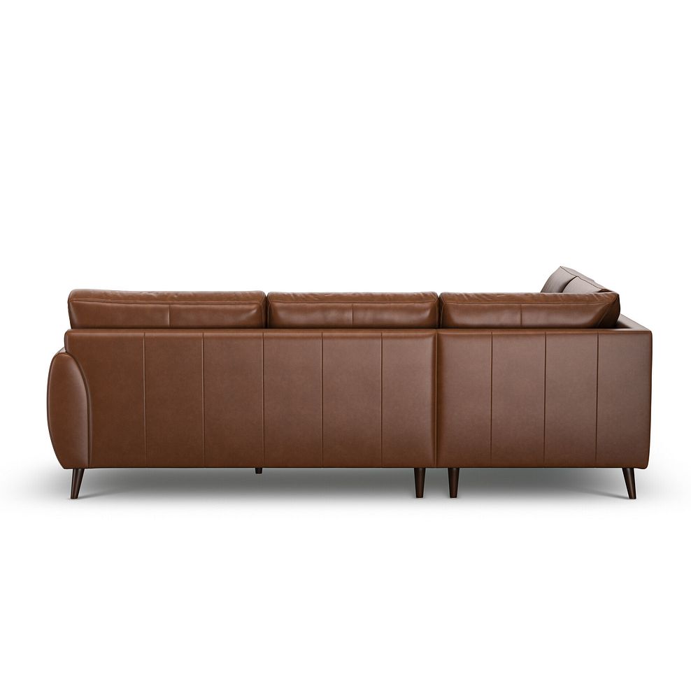 Nova Right Hand Corner Chaise Sofa in Chestnut Brown leather 4