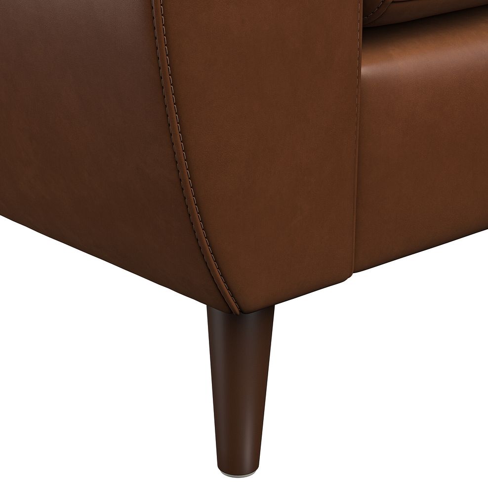 Nova Right Hand Corner Chaise Sofa in Chestnut Brown leather 9