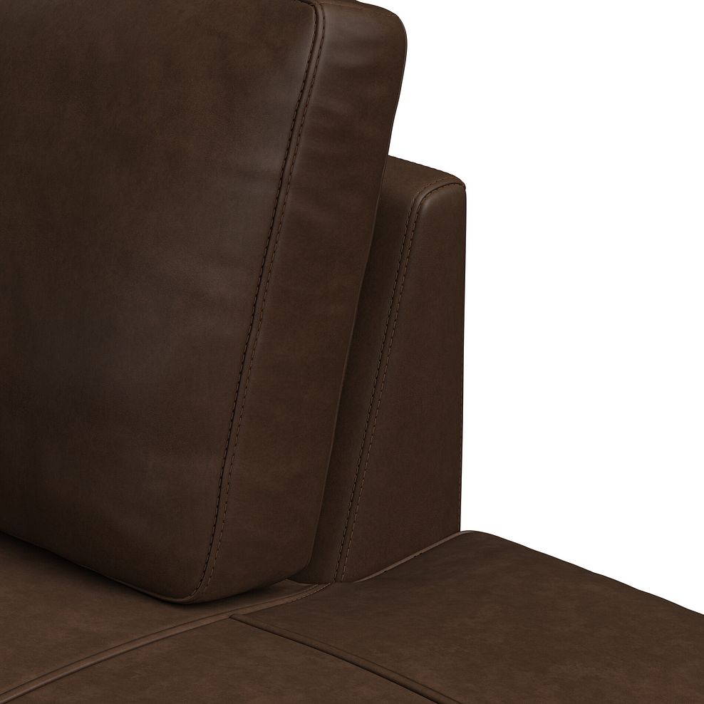 Nova Right Hand Corner Chaise Sofa in Dark Brown Leather 11