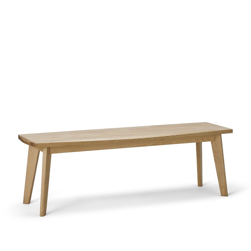 Oaklee Natural Extendable Dining Table and 4 Modern Chairs In Mocha Fabric With 1 Bench 8