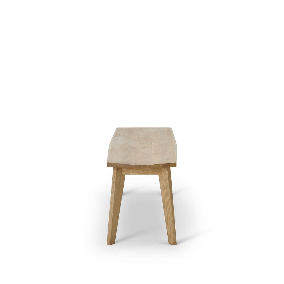 Oaklee Natural Extendable Dining Table and 4 Modern Chairs In Mocha Fabric With 1 Bench 9