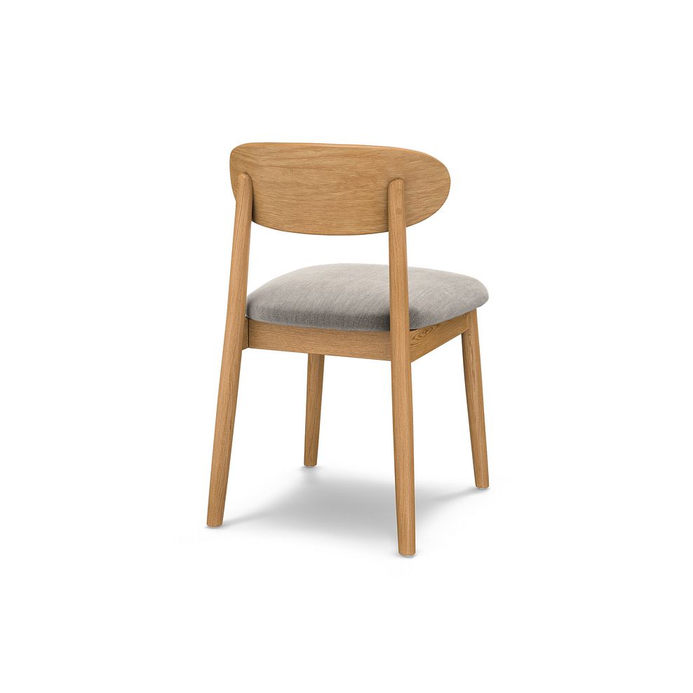 Oaklee Natural Extendable Dining Table and 4 Modern Chairs In Mocha Fabric With 1 Bench 5