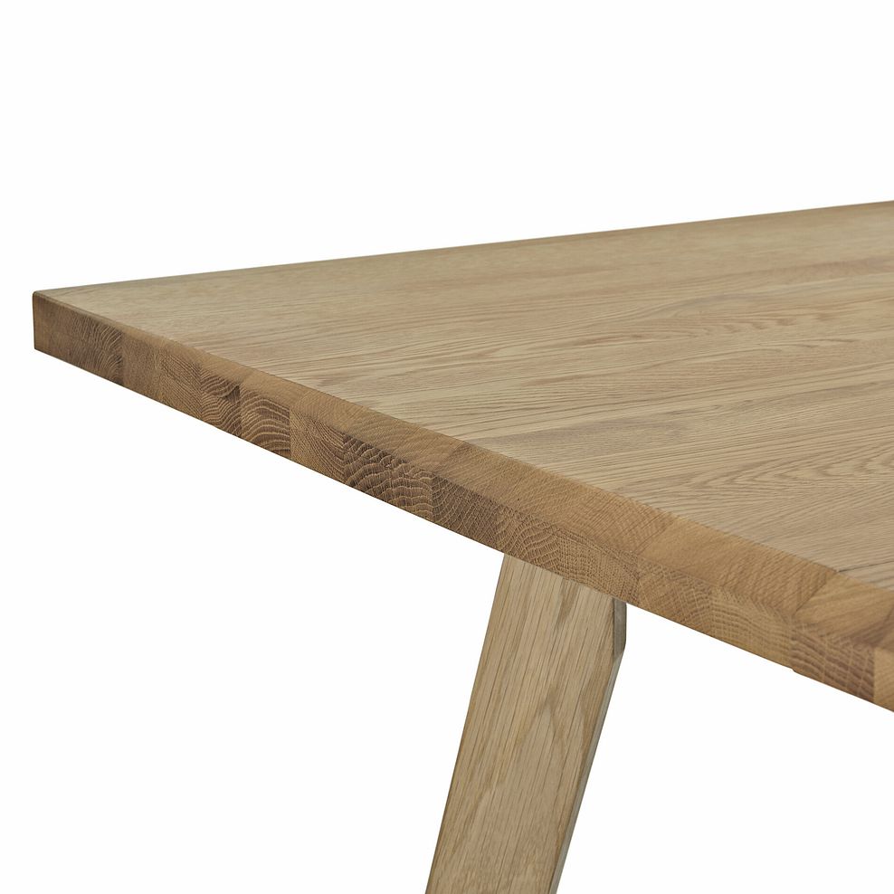 Oaklee Natural Extendable Dining Table and 6 Modern Natural Oak Chair with Dappled Beige Fabric Seat 9