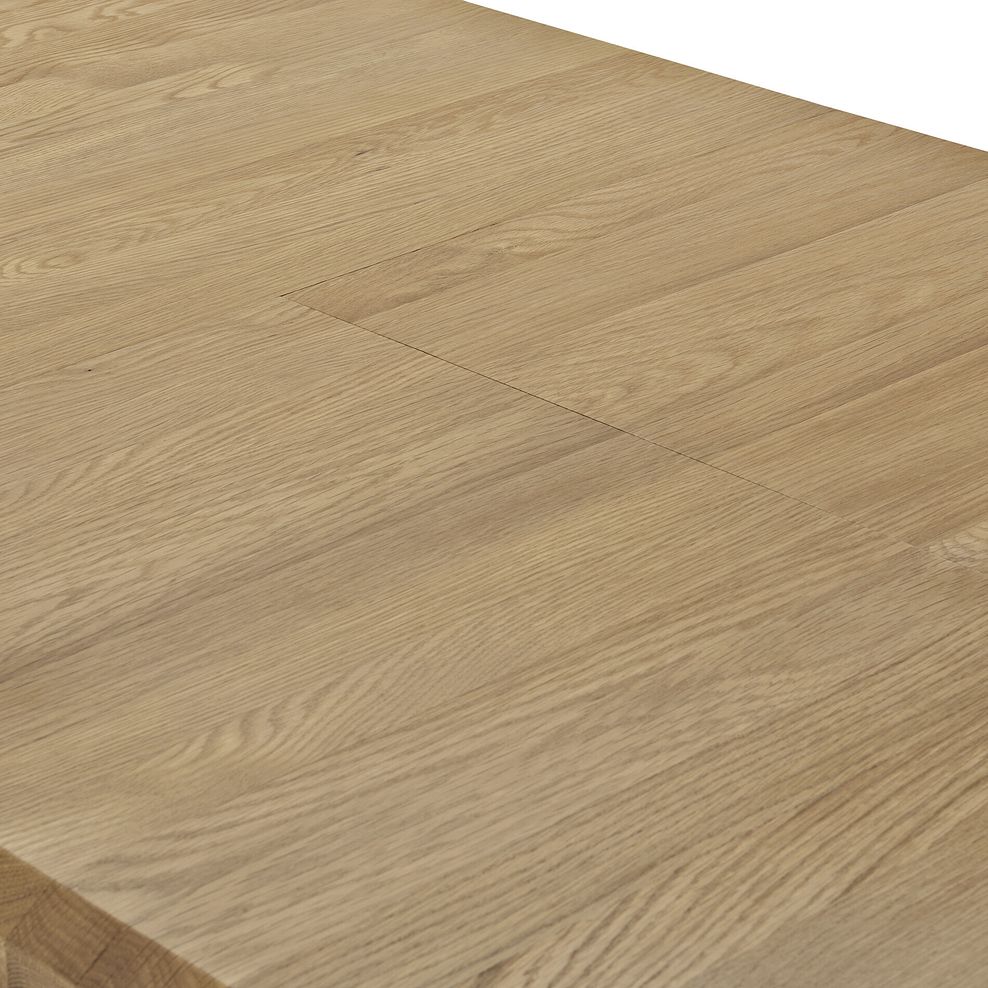 Oaklee Natural Extendable Dining Table and 6 Modern Natural Oak Chair with Dappled Beige Fabric Seat 10