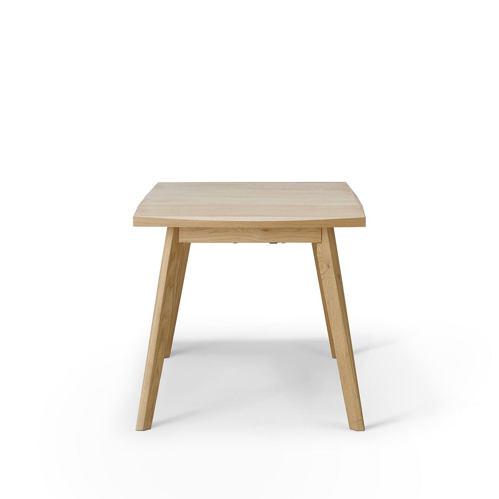 Oaklee Natural Oak Extendable Dining Table 160-210cm + 6 Ellison Oak Chair with Vintage Black Leather Look Fabric Seat 4