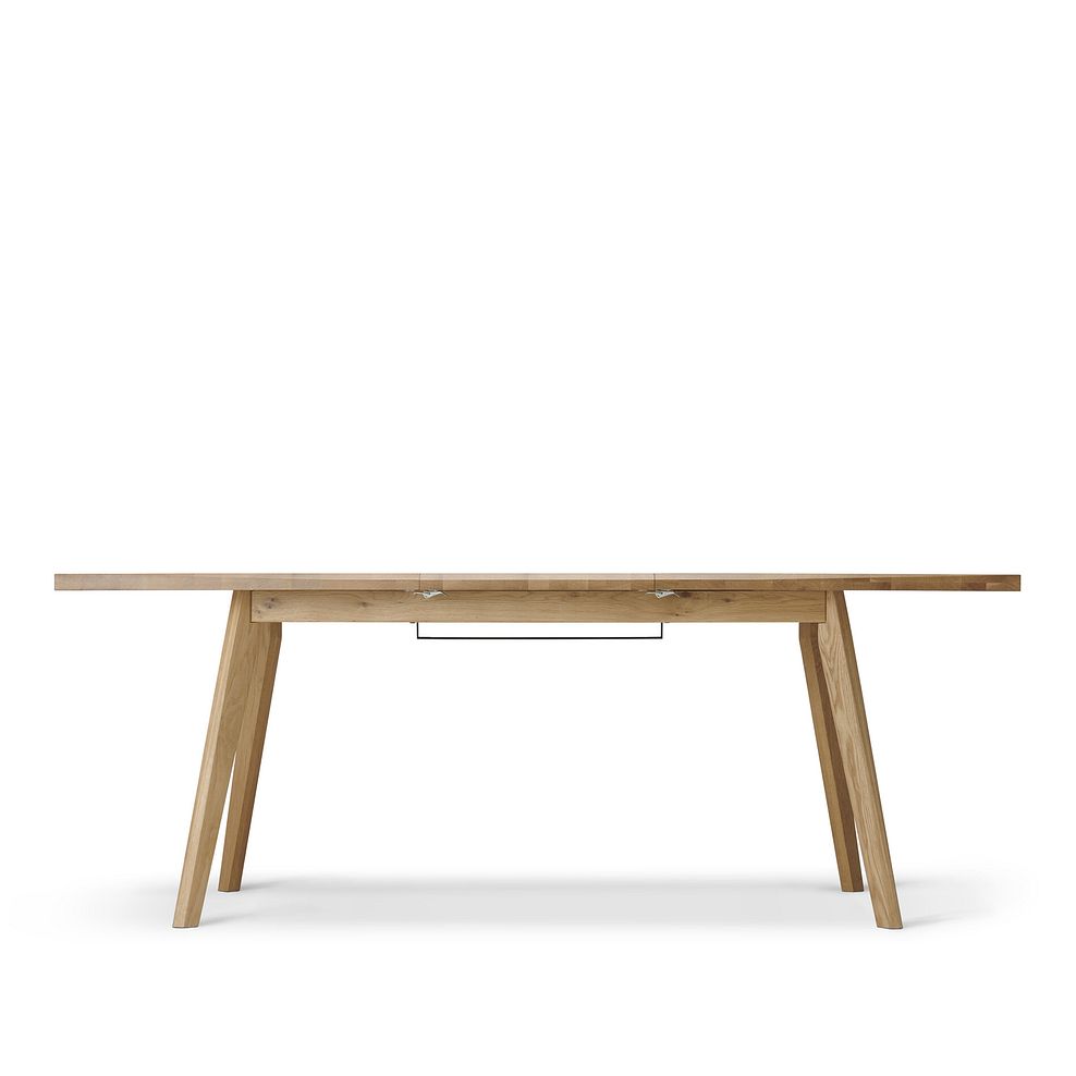 Oaklee Natural Oak Extendable Dining Table 160-210cm + 6 Kingham Natural Oak Spindle Chair 5