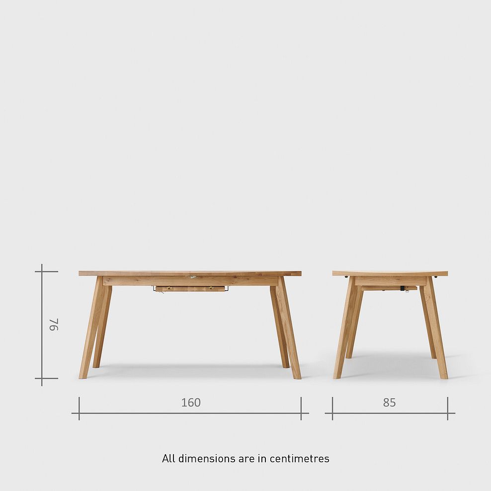 Oaklee Natural Oak Extendable Dining Table 160-210cm 18