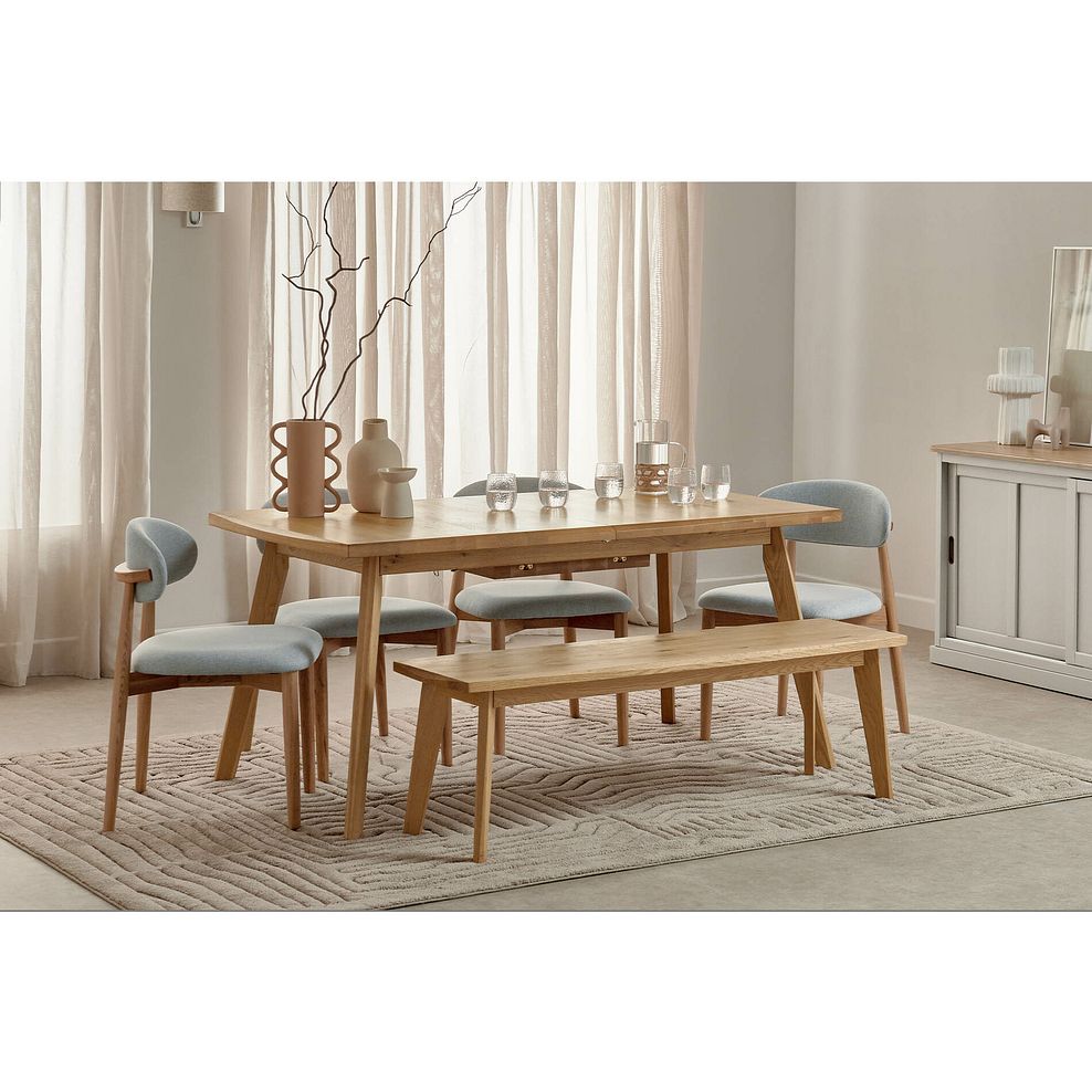 Oaklee Natural Oak Extendable Dining Table 160-210cm 2