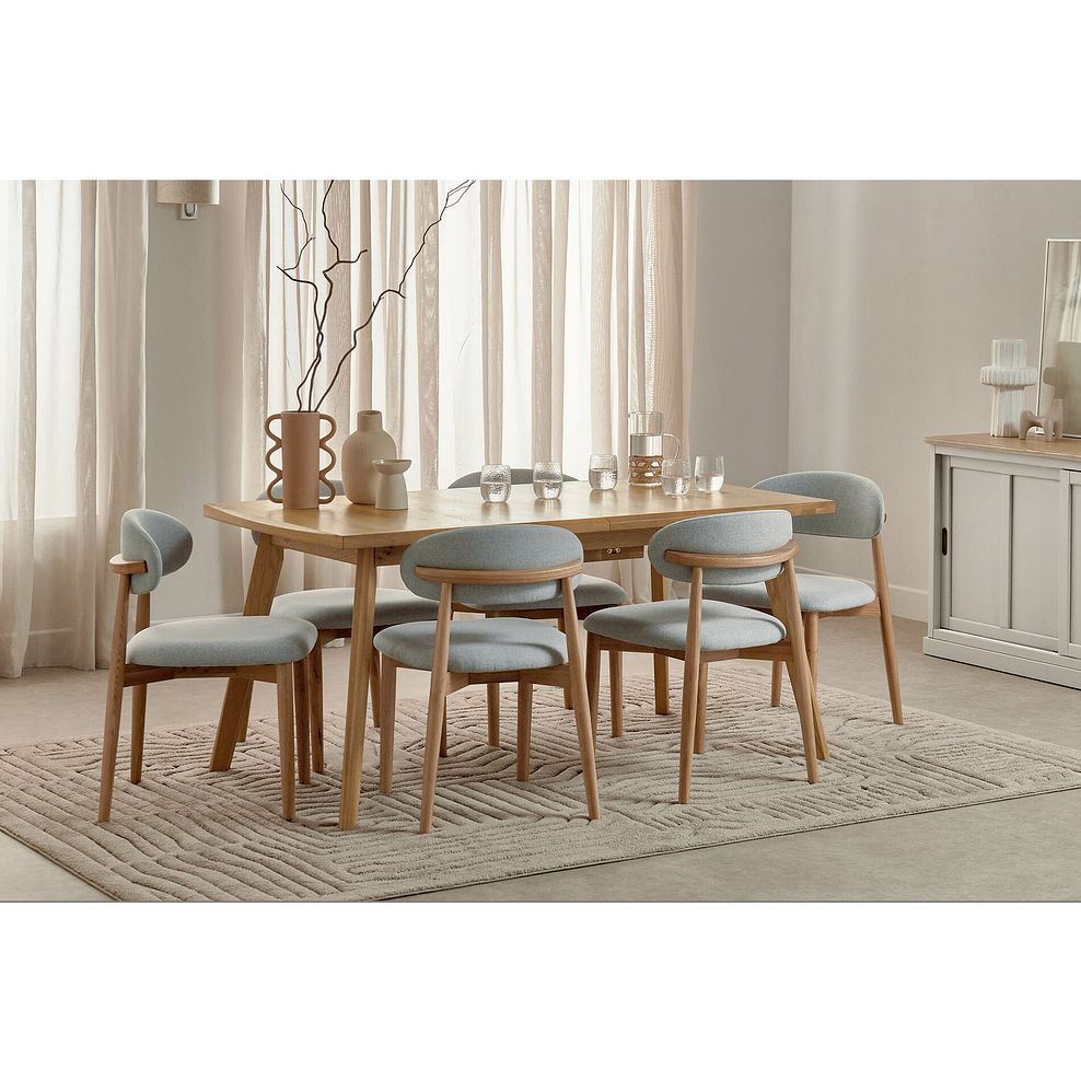 Oaklee Natural Oak Extendable Dining Table 160-210cm 4